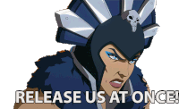 Release Us At Once Evil Lyn Sticker - Release Us At Once Evil Lyn Masters Of The Universe Revelation Stickers