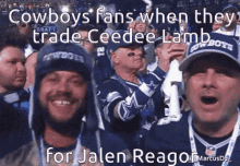 Cowboys Fans When Ceedee Lamb GIF - Cowboys Fans When Ceedee Lamb Jalen Reagor GIFs