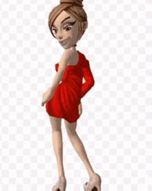4vicky Sexy GIF - 4vicky Sexy Red Dress GIFs