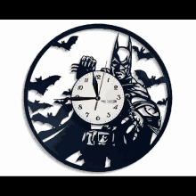 Batman Wall Clock GIF - Batman Wall Clock Dark Knight GIFs