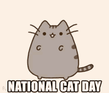 National Cat Day GIF - National Cat Day Catday Pusheen GIFs