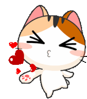 Cat Kitty Sticker - Cat Kitty Flying Kiss Stickers