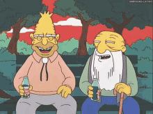 Abuelos Viejitos GIF - Grandpa Laughing The Simpsons GIFs