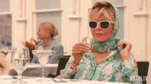 Drinking Jane Fonda GIF - Drinking Jane Fonda Grace Hanson GIFs