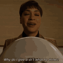 Why Do I Give A Shit What He Thinks Lucca Quinn GIF - Why Do I Give A Shit What He Thinks Lucca Quinn The Good Fight GIFs