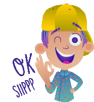 Happy Boy With The Ok Sign Sticker - Family First Ok Okay Stickers