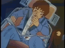 アムロ・レイ - アニメ『機動戦士ガンダム』シリーズ 勉強 GIF - Amuro Ray Benkyou Gundam GIFs