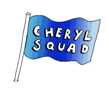 cheryl squad flag waving waving flag blue flag