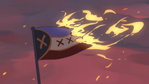 minecraft burning gay flag