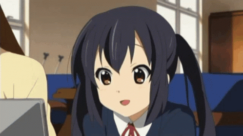 Blushing Azusa Nakano Gif Blushing Azusa Nakano K On Discover Share Gifs