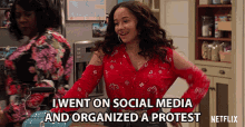 I Went On Social Media And Organized A Protest Jade Mckellan GIF - I Went On Social Media And Organized A Protest Jade Mckellan Talia Jackson GIFs