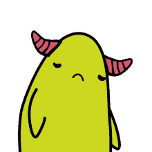 exhausted cute monster monster sad
