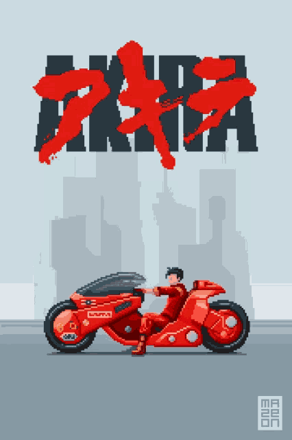 Akira Pixel Art GIF - Akira Pixel Art Movie Poster GIFs