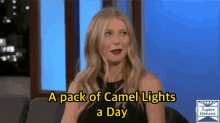 Pack Of Camel Lights A Day Gwyneth Paltrow GIF - Pack Of Camel Lights A Day Gwyneth Paltrow Health Beauty Secrets GIFs