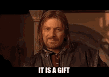 Boromir Gift GIF - Boromir Gift Lord Of The Rings GIFs