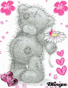 Tatty Teddy Cute Flower Sparkle GIF - Tatty Teddy Cute Flower Sparkle Heart GIFs
