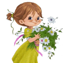 neked hoztam little girl smiling flowers happy