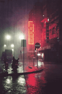city rain