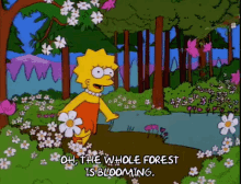 spring time blooming lisa simpson the simpsons spring