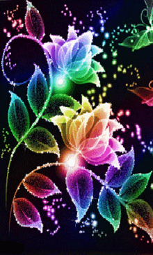 Love You Flowers GIF - Love You Flowers Rainbow GIFs