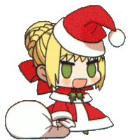 Fate Padoru Nero Christmas Sticker - Fate Padoru Nero Christmas Spinning Stickers