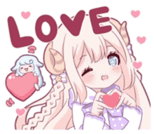 love sheep girl cute anime kawaii