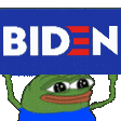 Pepe Biden Trump Losing Sticker - Pepe Biden Trump Losing Stickers