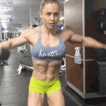 Female Muscle Gym GIF - Female Muscle Gym Workout GIFs