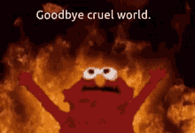 Elmo Dies Goodbye Cruel World GIF - Elmo Dies Goodbye Cruel World GIFs