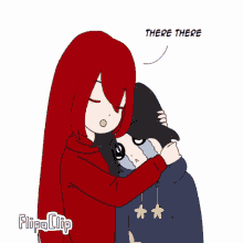 anime comfort hug
