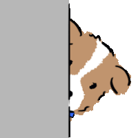 Brown White Sticker - Brown White Puppy Stickers