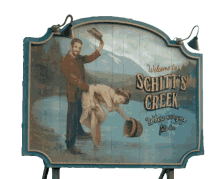 welcome sign schitts creek sign board town sign cbc