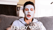 i enjoy yoga hannah stocking stay home facemaskandchill masked and answered