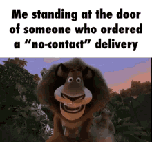 Me Standing At The Door Of Someone Who Ordered No Contact Delivery Madagascar GIF - Me Standing At The Door Of Someone Who Ordered No Contact Delivery Madagascar GIFs