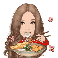 eat noodles hungry ramen flower