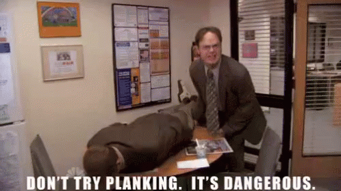 The Office Planking GIF - The Office Planking Dont Try Planking GIFs