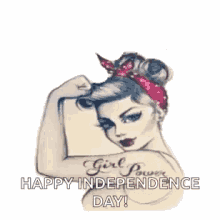 Happy Independence Day Woman GIF - Happy Independence Day Woman Power GIFs