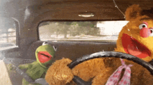 The Muppets Driving And Singing GIF - Muppets The Muppets Singing Driving GIFs