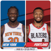 New York Knicks Vs. Portland Trail Blazers Pre Game GIF - Nba Basketball Nba 2021 GIFs