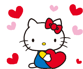 Hello Kitty Love Sticker Hello Kitty Love Hearts Discover Share Gifs