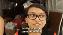 Girl Makes Train Announcement In Many Languages. GIF - Train Announcement Languages GIFs