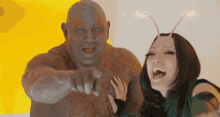 Laughing Hysterically Drax GIF - Laughing Hysterically Drax Mantis GIFs