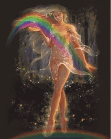 Fairy Swirl Dispersing Rainbow Magic GIF - Fairy Swirl Dispersing Rainbow Magic A Welcoming Morning F GIFs