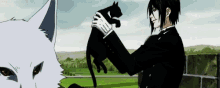 black butler sebastian black cat anime