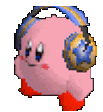 Kirby Headphones Sticker - Kirby Headphones Music Stickers