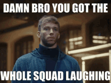 Damn Bro You Got The Whole Squad Laughing Pierre Gasly GIF - Damn Bro You Got The Whole Squad Laughing Pierre Gasly Yuki Tsunoda GIFs