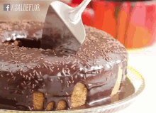 Bolo De Cenoura Com Chocolate GIF - Cake Chocolate Cake GIFs
