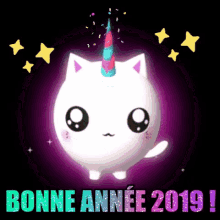 Bonne Annee Licorne GIF - Bonne Annee Licorne 2019 GIFs