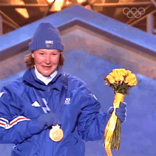 I Won A Gold Medal Alpine Skiing GIF - I Won A Gold Medal Alpine Skiing Carole Montillet GIFs