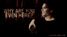 Damon Salvatore Why Are You Here GIF - Damon Salvatore Why Are You Here The Vampire Diaries GIFs